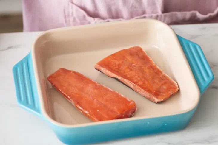  What is the quickest way to defrost Salmon