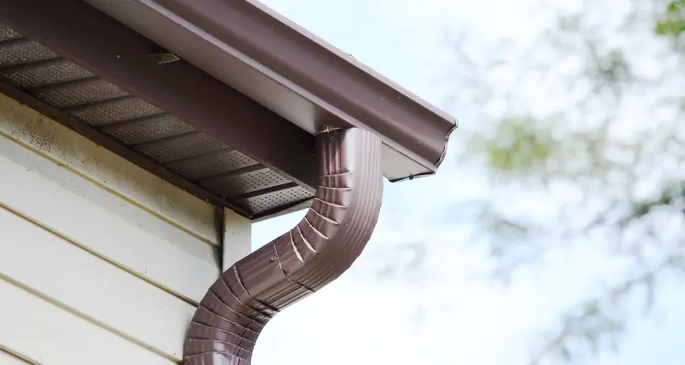 Build check dams in downspouts to slow water flow Build check dams in downspouts to slow water flow