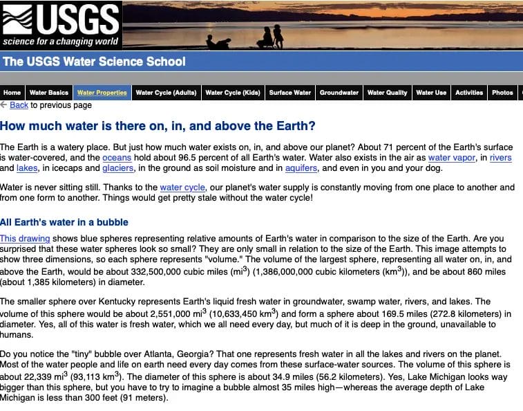 How much water is there how much water is there