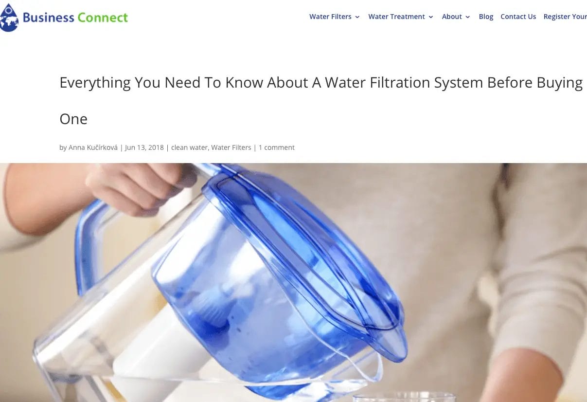 what is a water filtering system