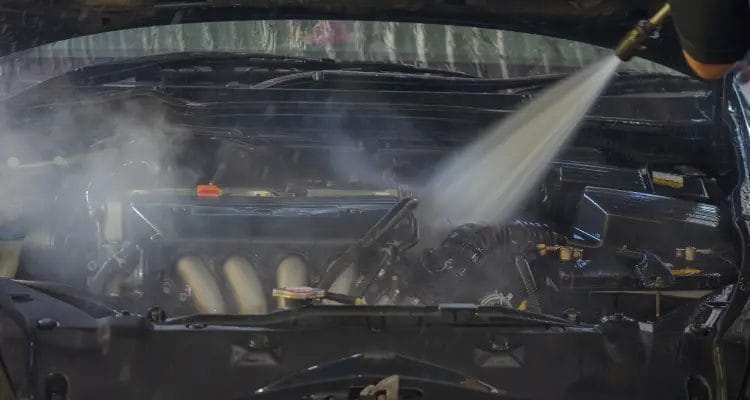 What happens if you wash your car engine with water?