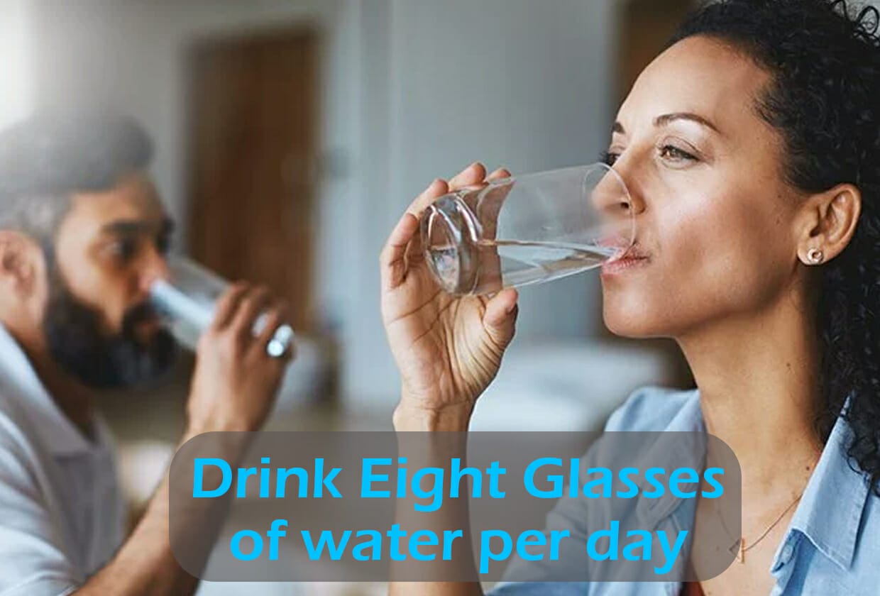 drink eight glasses of water per day - waterev